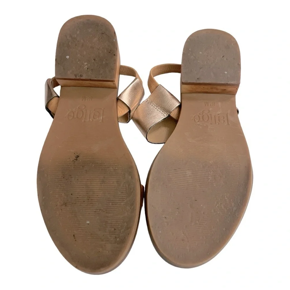 ANTHROPOLOGIE LATIGO slip on heeled strappy leather sandal 8.5M